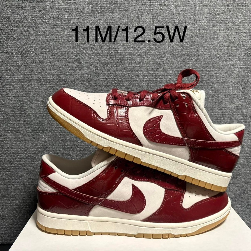 Nike Dunk Low LX Dark Team Red Crocs Size 11M/12.5W Brand New